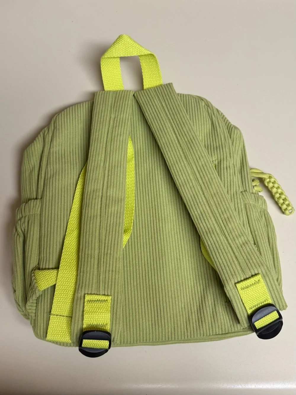 Personalized 'Hallie' Toddler Backpack in Light Green with Pink Floral Applique